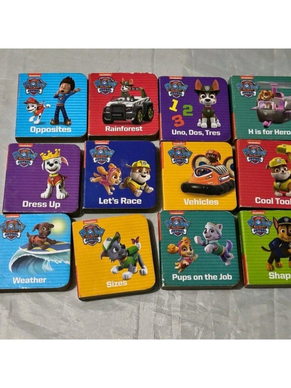 Lot Of 12 Nickelodeon Paw Patrol Mini Board Books Marshall Everest Chase Rocky